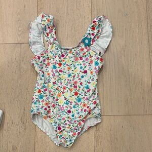Florence Eiseman Multicolor Floral Kids Swim One Piece